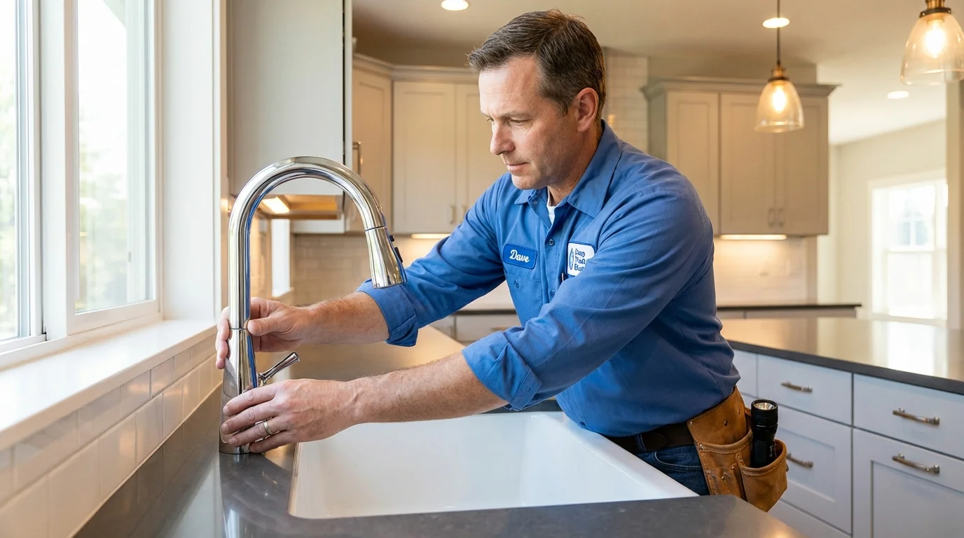 Kitchen faucet installation by Johns Plumbing LLC in Mahnomen